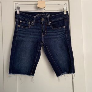 American Eagle frayed denim Bermuda shorts